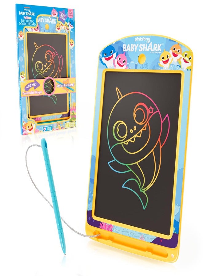 Lollipop - Drawing Tablet for Kids - Baby Shark Rainbow LCD Doodle Pad +3 with Stylus, Baby Drawing Board for Travel - Color Writing Tablet, Educational Electronic Learning Toy - Image 1
