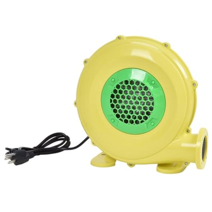 Costway Bounce House Blower 480 Watt 0.64Hp For Inflatable Bounce House Bouncy Castle,Yellow/Green - Image 4