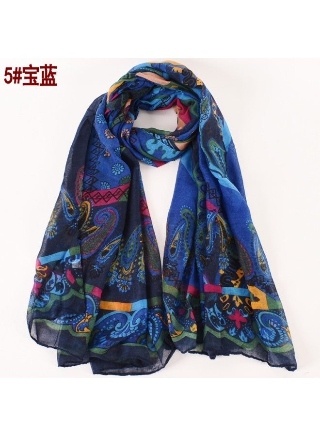 Autumn And Winter New Fashion Cashew Flower Printing Women's Shawl Scarf Silk Scarf Women's European And American Fashion Soft Breathable