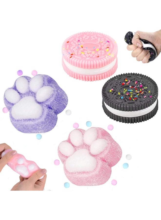 squishy 4 Pcs Squishy Toys, Tabba Squishy, Fufu Squishy Super, Anxiety Relief Sensory Toy, Squishy Fidget Toys for Kids and Adults - Image 1
