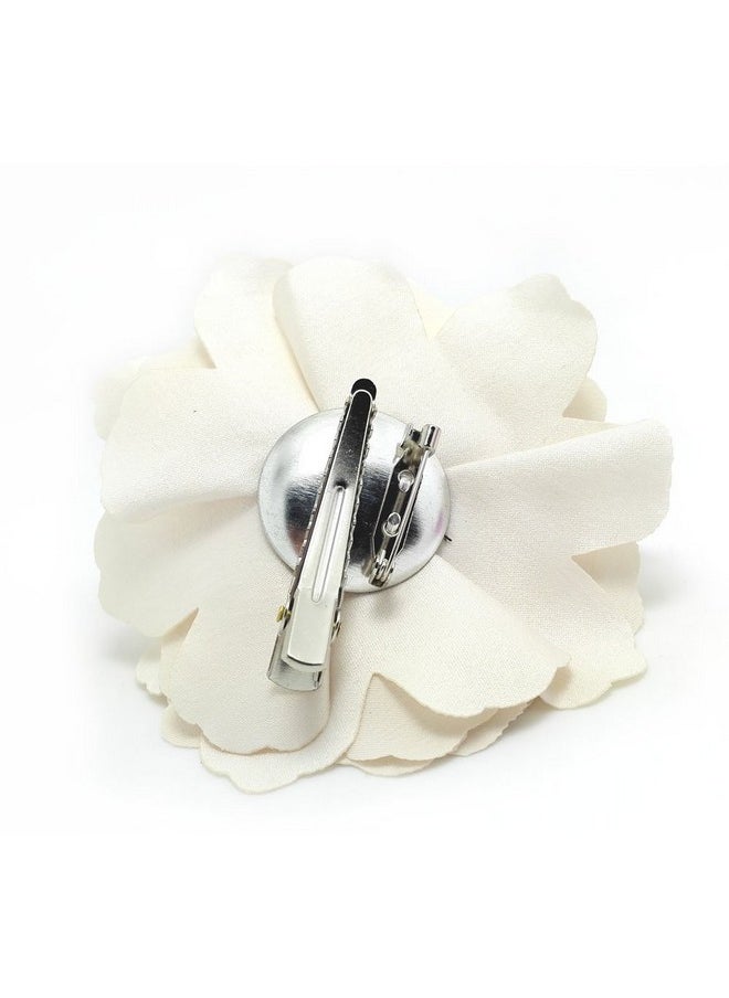 Meilliwish - Camellias Flower Hair Clip And Brooch Pin 1 Pcs(Cream) (A74) - Image 1