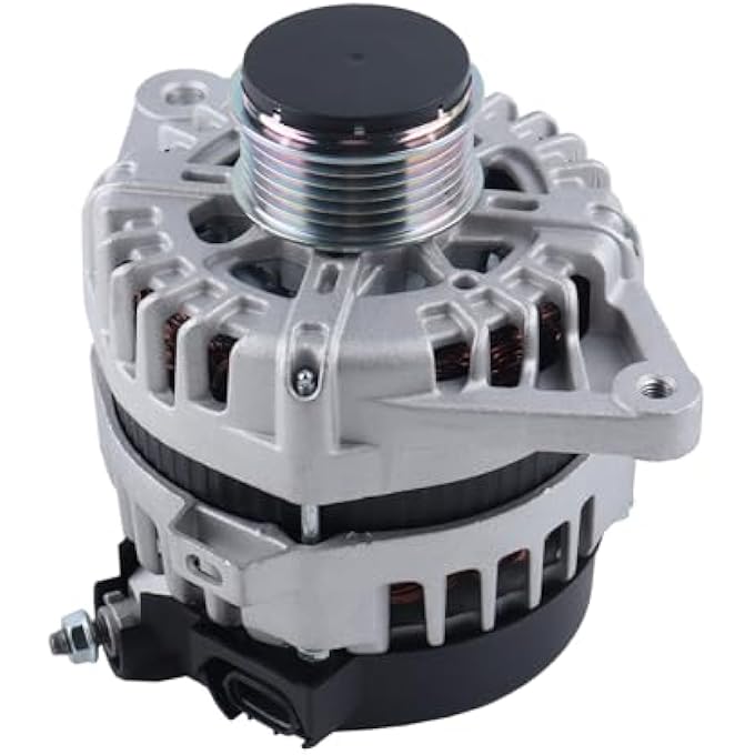 FEIDKS Alternator Compatible with Kia Soul 2017-2019, Rio 2018-2019, Seltos 2021 & Hyundai Accent 2018-2019, 1.6L, 12V 130A 6-Groove Clutch Pulley Clockwise Replace# 2626125 373002B970 - Image 3
