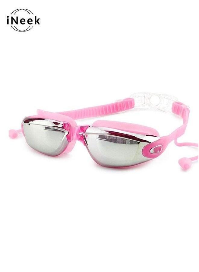 iNeek HD Adult Electroplating Swimming Goggles-Pink