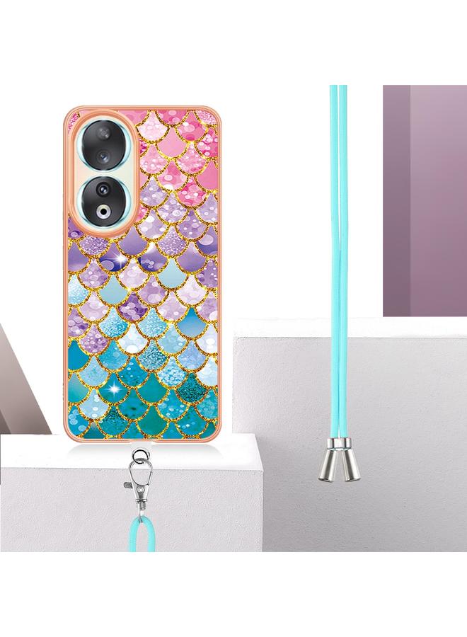 erorex Case For Honor 90 5G Electroplating IMD TPU Phone Case with Lanyard - Image 2