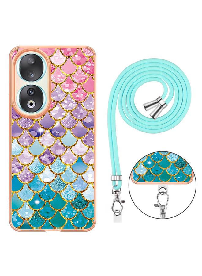 erorex Case For Honor 90 5G Electroplating IMD TPU Phone Case with Lanyard - Image 3