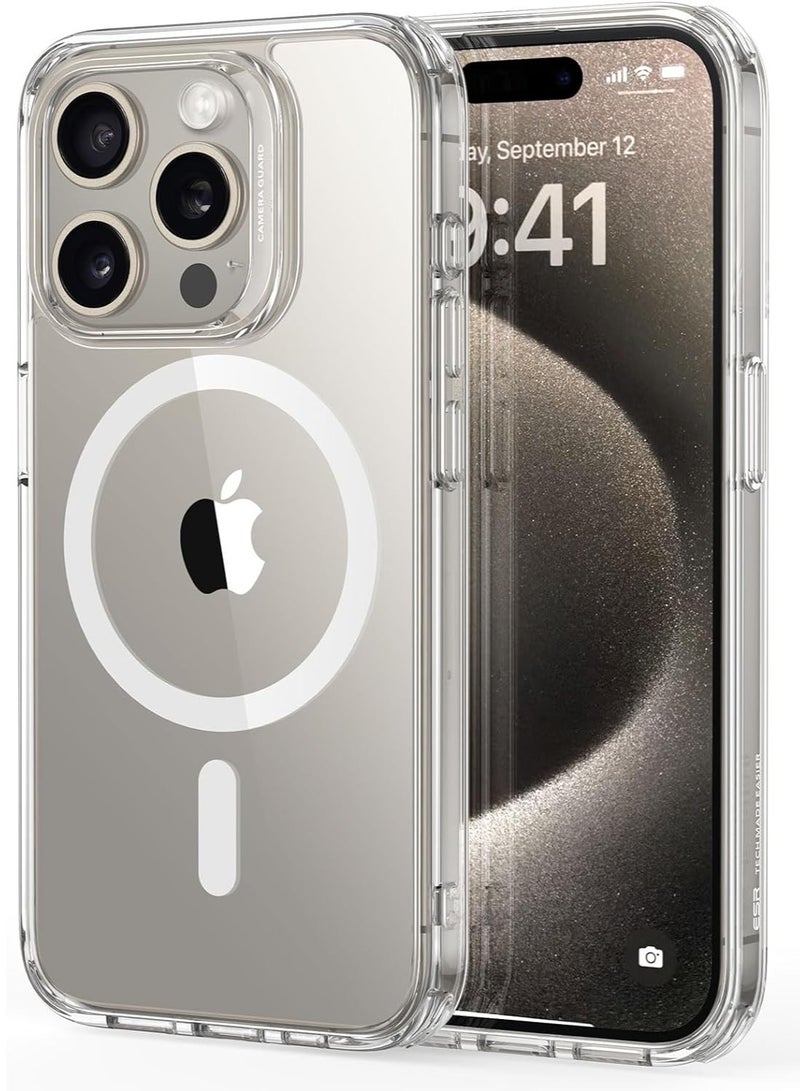 ELTRAZONE iPhone 15 Pro Max Case, Compatible with MagSafe, Military-Grade Protection, Yellowing Resistant, Scratch-Resistant Back, Magnetic Phone Cover for iPhone 15 Pro Max, Classic Series, Clear - Image 1