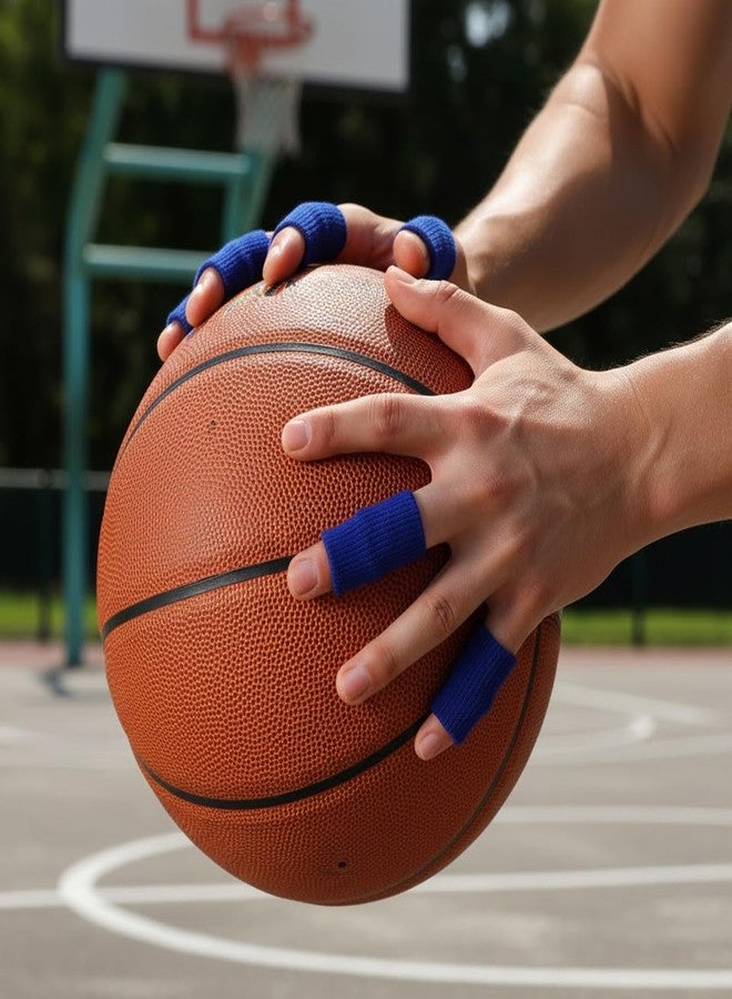 Zelphvt 40 Pcs Finger Sleeves Protectors, Elastic Thumb Sleeves for Relieving Pain Finger Arthritis Sleeves Elastic Thumb Splint Brace Sport Fingers Sleeves Fingers Compression Aid for Basketball Tennis - Image 5