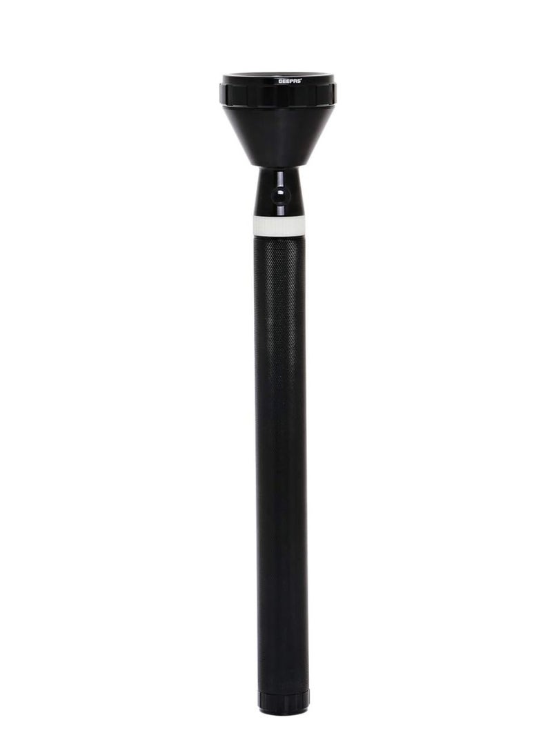 GEEPAS Rechargeable LED Flashlight, 470mm LED Torch Light, GFL4653 | Built-in 5D Battery | Long Distance Range with Big Reflector | Powerful Torch for Indoor & Outdoor Activities - Image 1