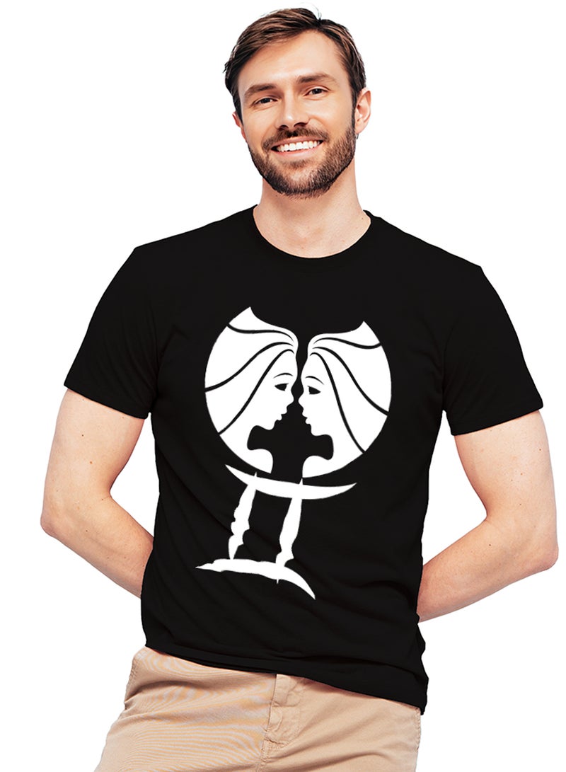 Fashion World Cotton T-shirt Printed with High-quality Gemini