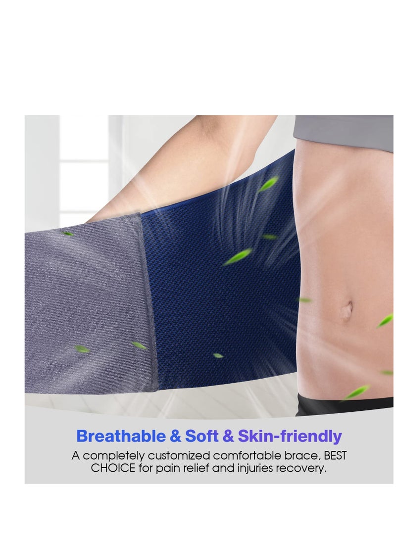 SYOSI Back Support Brace, Waist Wrap with Spring Stabilizers for Injury, Lumbar Support Belt for Men and women, Ergonomic Design, and Soft Breathable 3D Knit Material, for Herniated Disc, Sciatica (XL) - Image 5