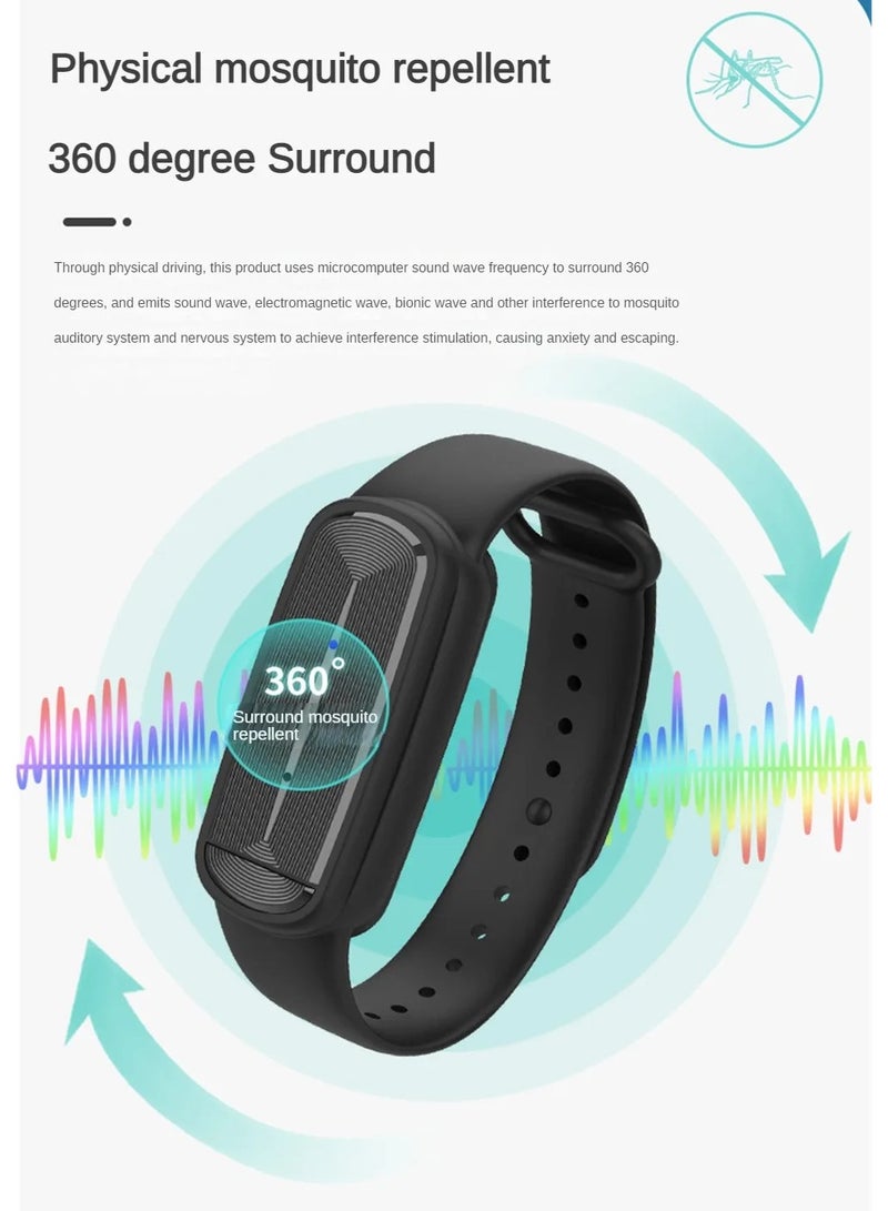 AROAQ M90 Ultrasonic Mosquito Repellent Bracelet for Kids 100 Percent Natural Non Toxic Essential Oil Pest Control Watch - Image 1