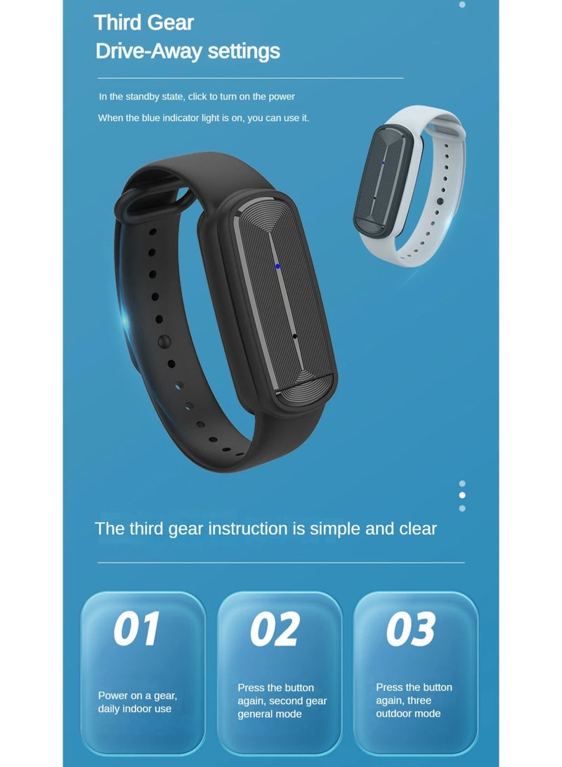 AROAQ M90 Ultrasonic Mosquito Repellent Bracelet for Kids 100 Percent Natural Non Toxic Essential Oil Pest Control Watch - Image 5