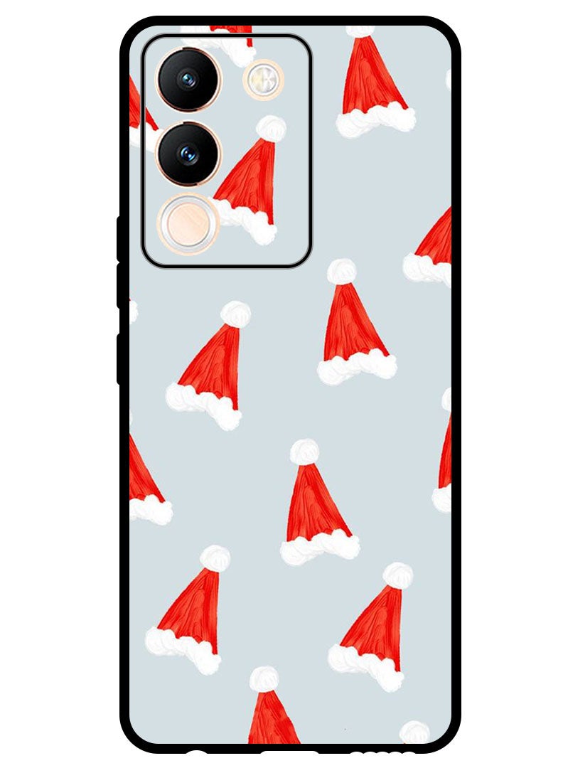 Theodor Protective Case Anti Scratch Shock Proof Bumper Cover For Vivo V29e Christmas Caps - Image 1