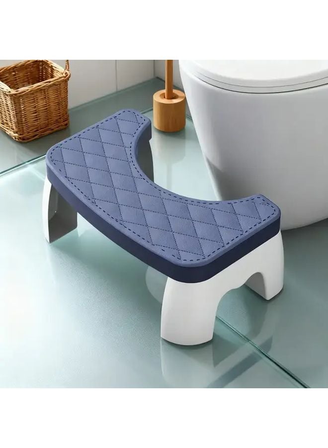 Heavy Duty Waterproof Plastic Shower Foot Stool Non Slip Base Blue - Image 2