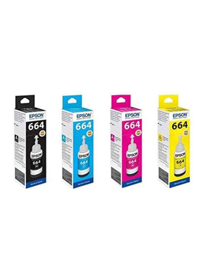 EPSON 664 4-Piece Refillable Ink Bottle Black/Cyan/Magenta/Yellow - Image 2