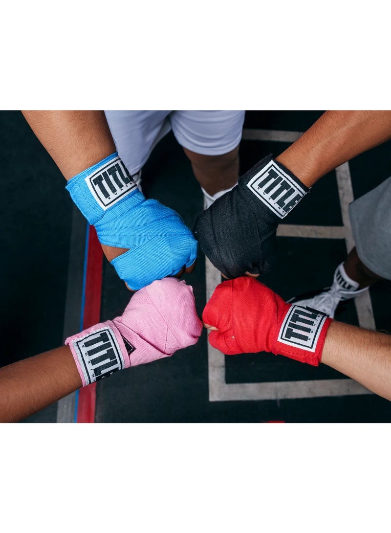 TITLE Boxing Advanced Semi-Elastic Hand Wraps - Red - Image 3
