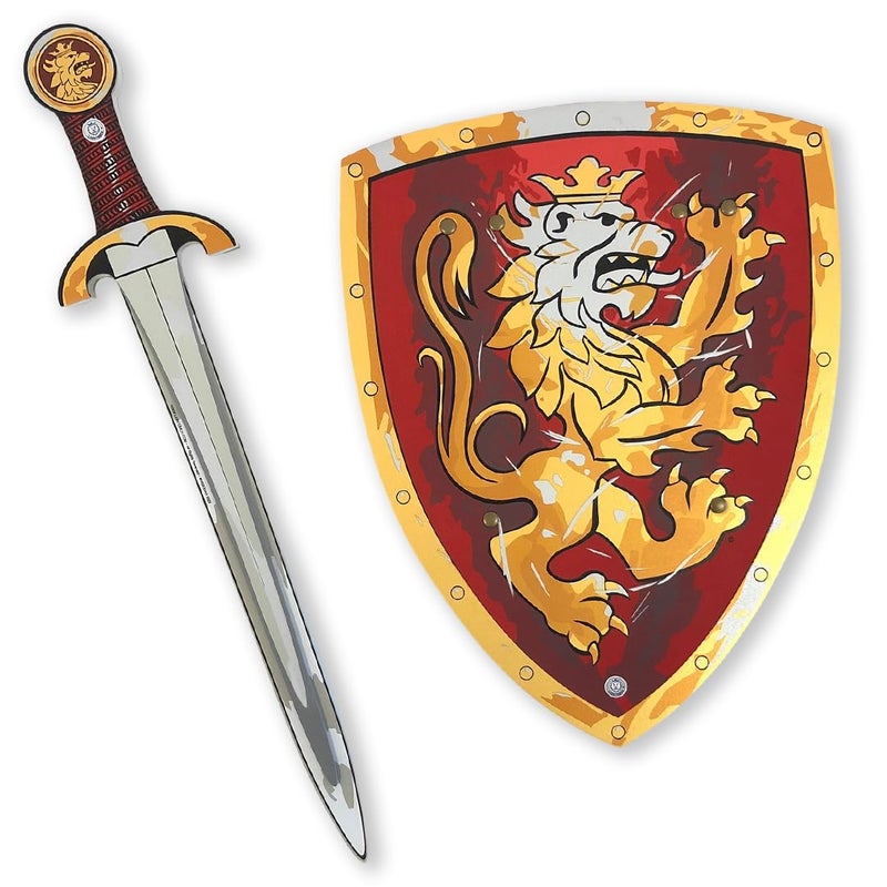 LIONTOUCH Liontouch - Noble Knight Toy Sword & Shield for Kids, Red | Pretend Play Set in Durable Foam in Traditional Medieval Style | Safe Weapons & Combat Accessories for Dress Up & Knight Costumes for Boys - Image 1