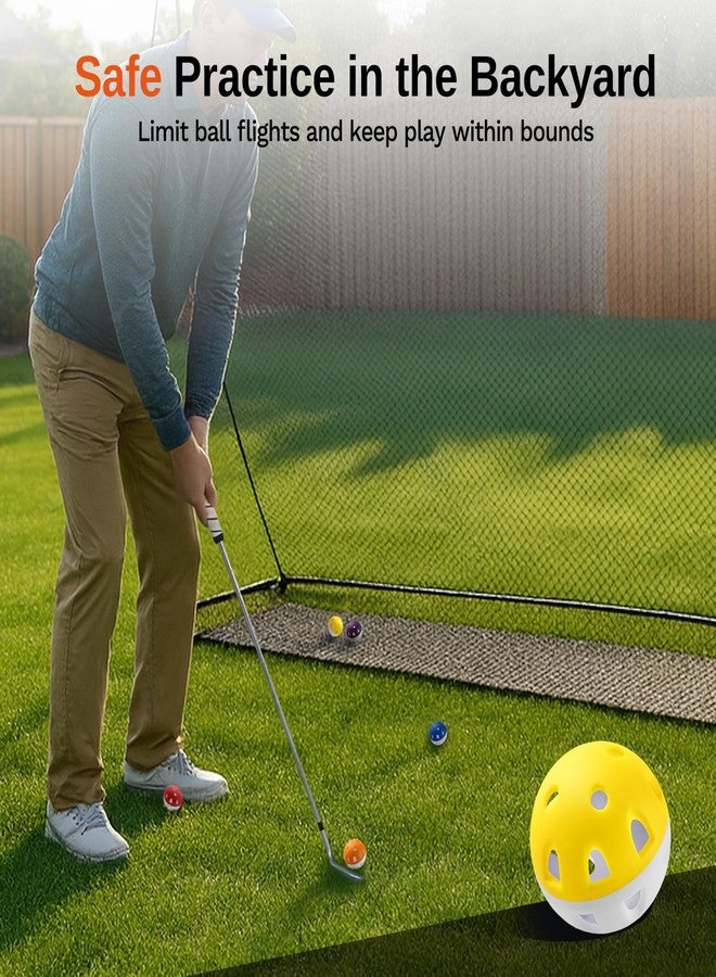 Full Choice High Visibility Practice Golf Balls (20 Pack), Limited-Flight Training Balls, Wear-Resistant Design for Indoor/Outdoor Drills, GB01 - Image 2