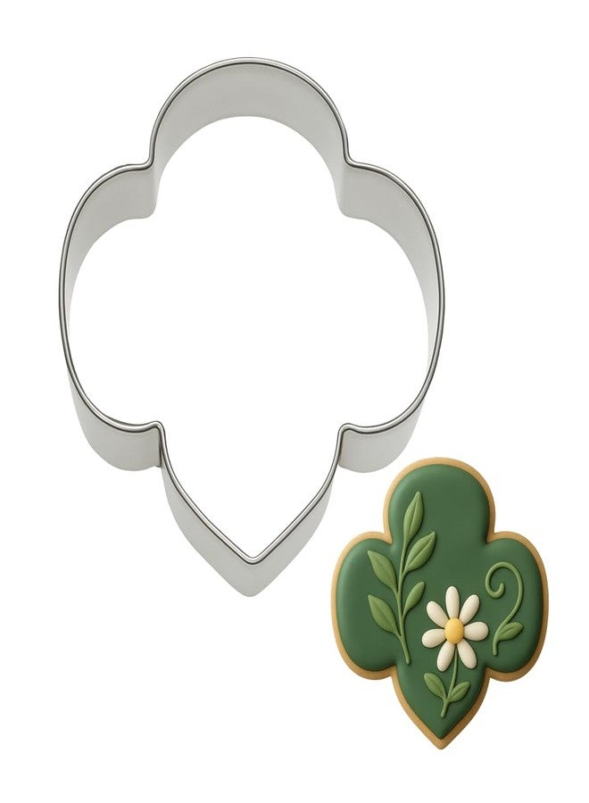 CookieCutter.com قطاعة بسكويت على شكل زهرة البرسيم - صنع في الولايات المتحدة الأمريكية، شكل خبز 3.5 بوصة للبسكويت والحرف اليدوية والمزيد (فولاذ مطلي بالقصدير) - Image 1