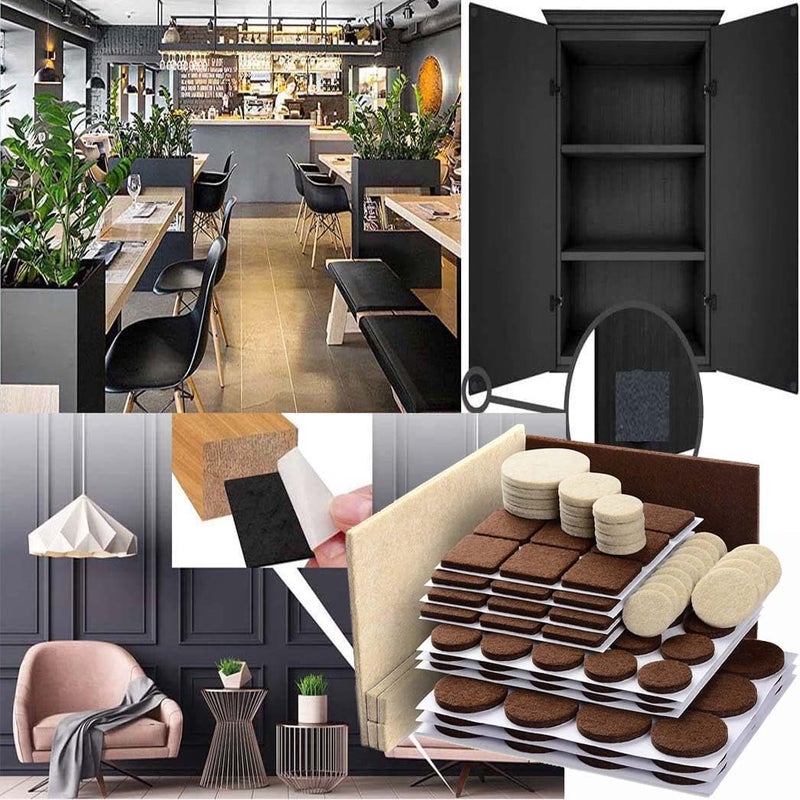 DIY Crafts 100, 100 Pcs Felt Furniture Pads Furniture Pads Felt Pads Furniture Feet Best Wood Floor Protectors Protect Your Hardwood & Laminate Floo (100) - Image 1