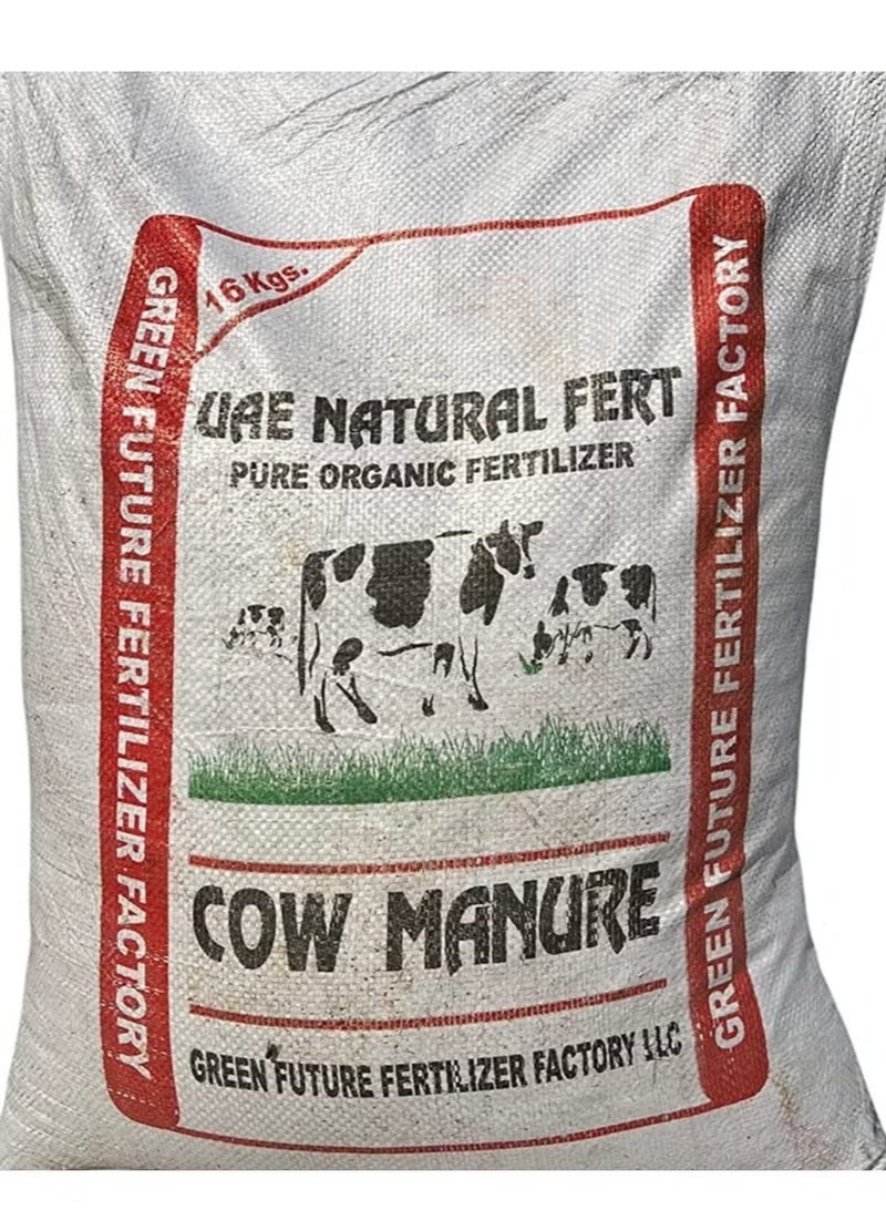 Green Future UAE Natural Organic Cow Manure Fertilizer 16 Kg Bag
