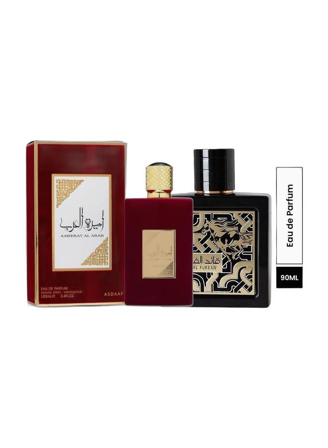 Lattafa Qaed Al Fursan EDP 90ml & Ameerat Al Arab EDP 100ml combo - Image 1