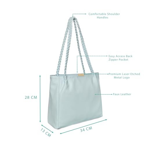 Caprese womens LFG T Medium AQUA Tote Bag - Image 3