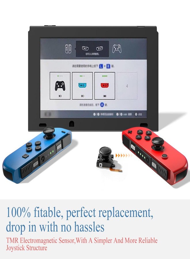 WeChip Guli-Kit TMR Joystick Replacement for Joycon, No Drift, High Precision, 2Pcs TMR Electromagnetic Joystick with Repair Kit, 4 Colors Thumbstick Caps, Compatible with Switch/OLED/Lite - Image 4