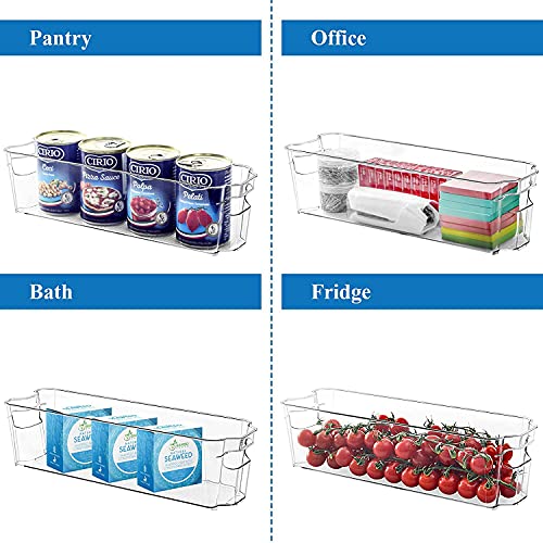 INKULTURE Stackable Acrylic Fridge Organizer Sturdy Pantry And Refrigerator Storage Bins Organiser with Handles (Small) - Image 3
