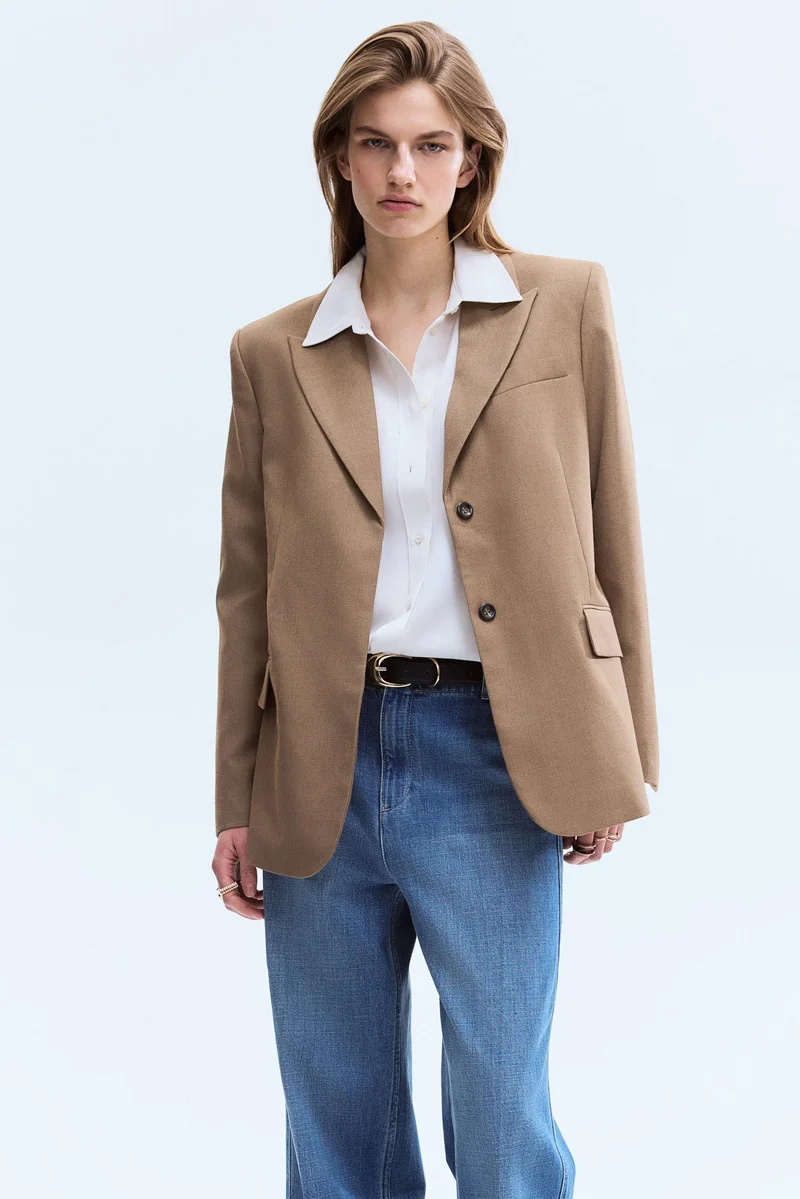 اتش اند ام جينز بخصر عالي وقصّة مستقيمة