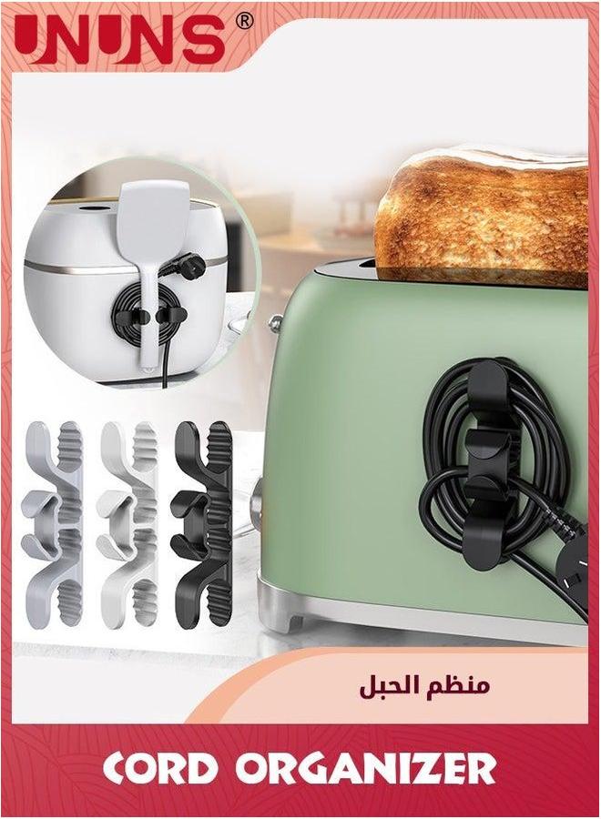 UNUNS Cord Organizer For Appliances,9 Pack Kitchen Appliance Holder,Cord Winder,Cable Bundler Stick Firmly on Mixer,Blender, Coffee Maker,Pressure Cooker And Air Fryer - Image 1