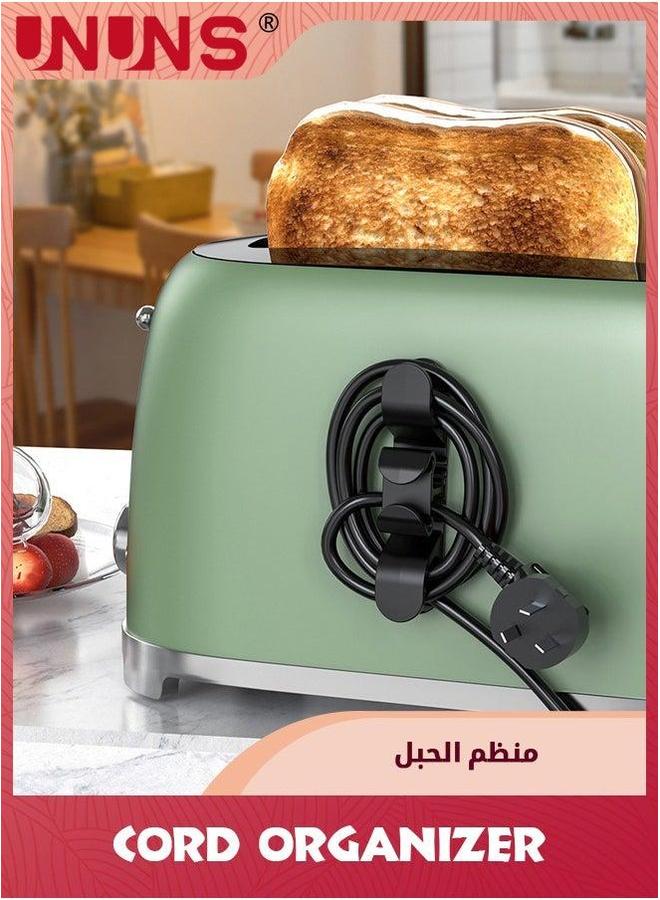 UNUNS Cord Organizer For Appliances,9 Pack Kitchen Appliance Holder,Cord Winder,Cable Bundler Stick Firmly on Mixer,Blender, Coffee Maker,Pressure Cooker And Air Fryer - Image 3