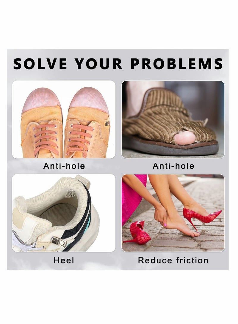 KASTWAVE Shoe Heel Repair Patch Kit, KASTWAVE Shoe Sneaker Hole Repair Patch Self-Adhesive Shoe Heel Wear Hole Prevention Patch Insert for Most Types of Shoes and Seats, Large and Small (8 Pairs) - Image 5