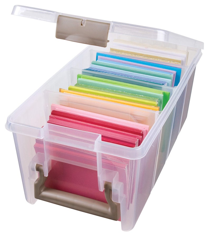 ArtBin منظم الحرف المحمولة ArtBin Semi Satchel مع 3 فواصل - صندوق تخزين بلاستيكي شفاف لمستلزمات الفن والحرف - Image 1