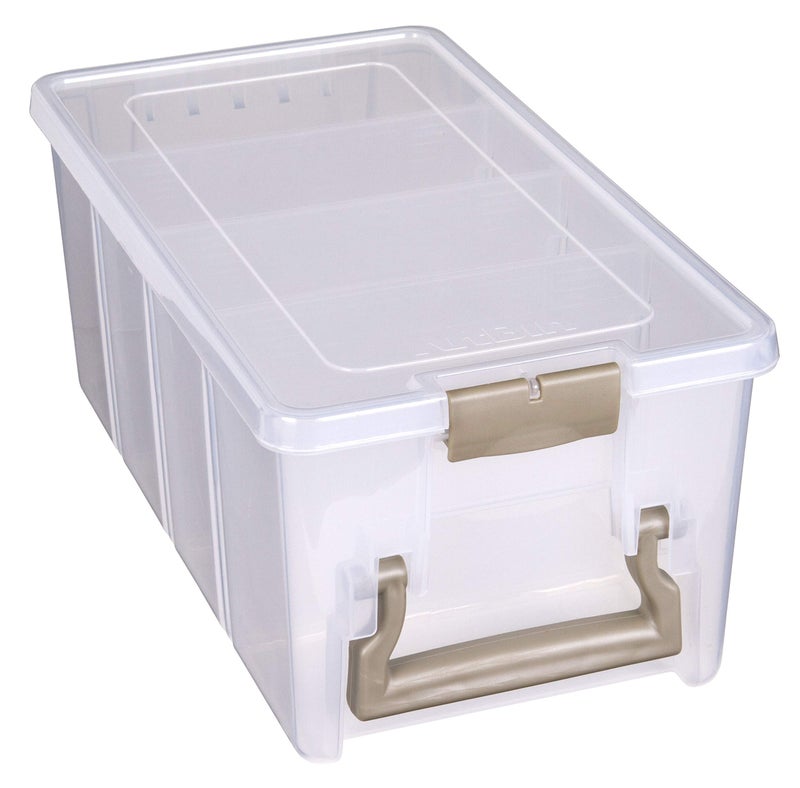 ArtBin منظم الحرف المحمولة ArtBin Semi Satchel مع 3 فواصل - صندوق تخزين بلاستيكي شفاف لمستلزمات الفن والحرف - Image 2