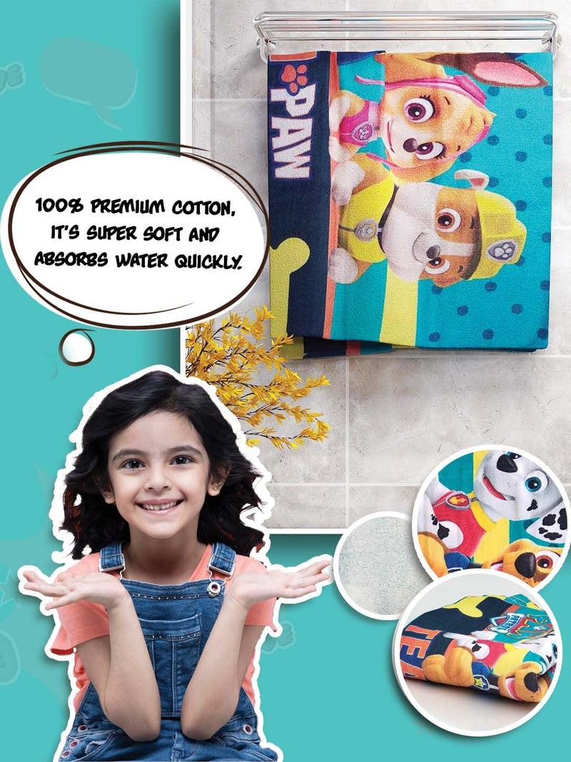 Athom Living Team Paw Kids Bath Towel, 350 GSM, 60x120 cm ? Soft, Absorbent, Quick-Drying, Cartoon Character Towel for Boys & Girls - Image 2