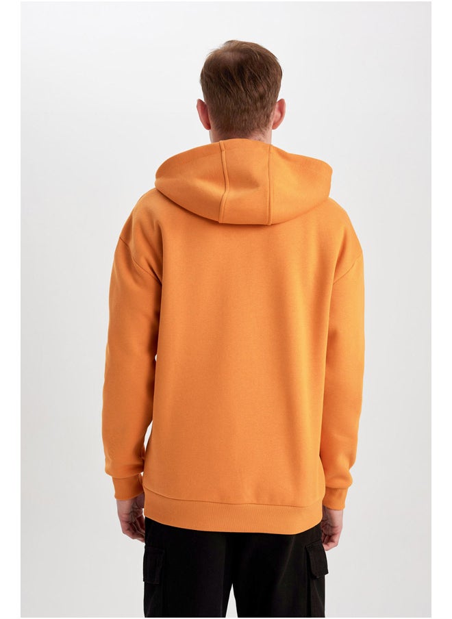DeFacto - Man Comfort Fit Hooded Long Sleeve Knitted Sweat Shirt - Image 1