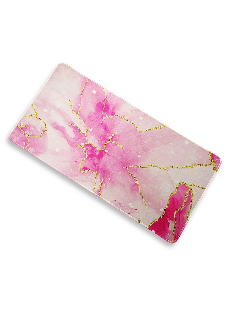 Generic - Large Mouse Pad, Pink Marble Theme (60cm x 30cm x 2mm), HD Print Pattern Desk Mat, Extended Mouse Pad and Keyboard Mouse Pads, Waterproof Fabric Surface Mouse Pads for Office, Anti-Slip Rubber Base - Image 1