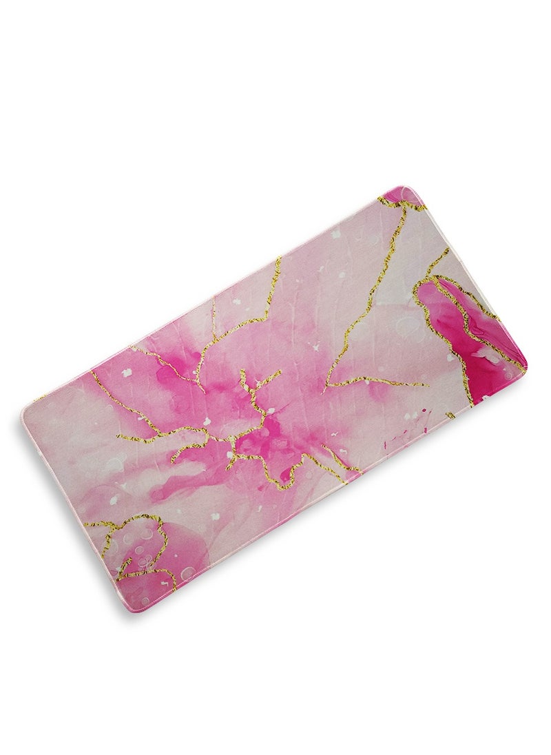 Generic - Large Mouse Pad, Pink Marble Theme (60cm x 30cm x 2mm), HD Print Pattern Desk Mat, Extended Mouse Pad and Keyboard Mouse Pads, Waterproof Fabric Surface Mouse Pads for Office, Anti-Slip Rubber Base - Image 1