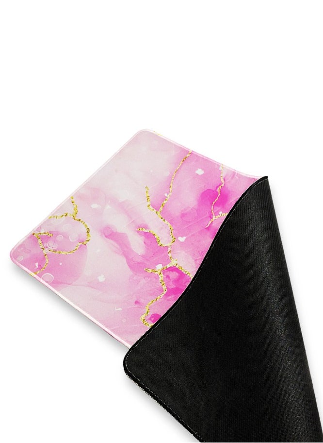 Generic - Large Mouse Pad, Pink Marble Theme (60cm x 30cm x 2mm), HD Print Pattern Desk Mat, Extended Mouse Pad and Keyboard Mouse Pads, Waterproof Fabric Surface Mouse Pads for Office, Anti-Slip Rubber Base - Image 1