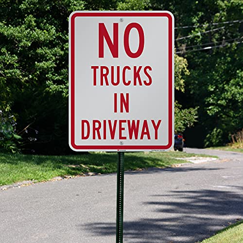 SmartSign "No Trucks In Driveway" Sign By SmartSign | 18" x 24" 3M Engineer Grade Reflective Aluminum - Image 3
