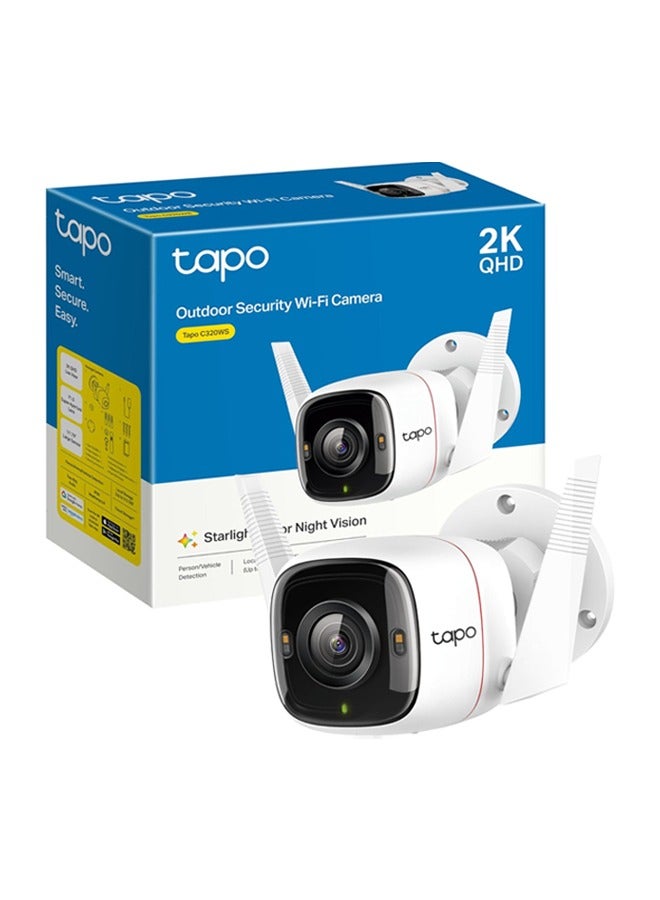 TP-LINK Tapo C320WS ColorPro Wi-Fi Outdoor Camera, 2K 4Mp QHD Security Camera Outdoor Wired IP66 Weatherproof Motion/Person Detection, Works With Alexa And Google - Image 1