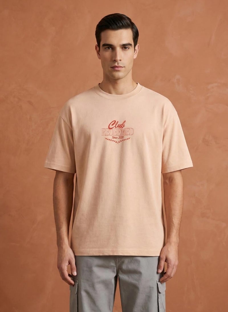 NOBERO Men Oversized Printed T-shirt - Image 1