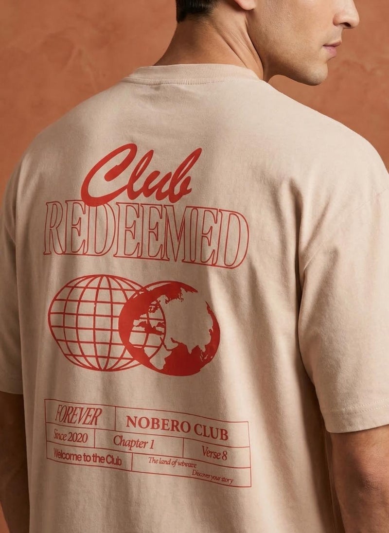 NOBERO Men Oversized Printed T-shirt - Image 4