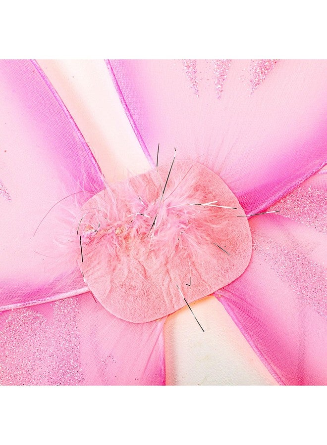 سراتي مجموعة أزياء الفراشات للفتيات الصغيرات على شكل أميرة خرافية من سرات، مجموعة أزياء الفراشات، عصا النجوم، لحفلات أعياد الميلاد والكريسماس (وردي) - Image 3