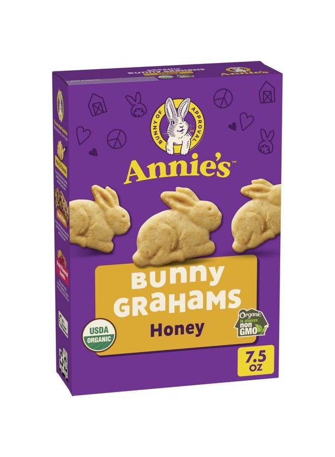 Annies Organic Baked Bunny Grahams Snacks, Honey, 7.5 oz. - Image 1
