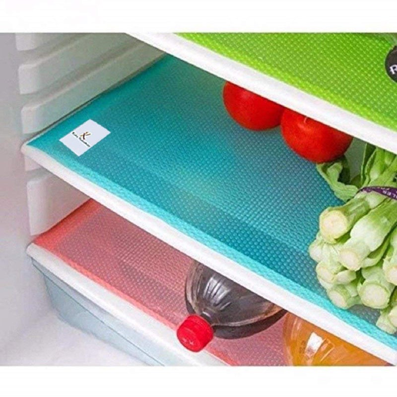 Kuber Industries Kuber Industries PVC 6 Piece Refrigerator Drawer Mat Set Multicolour Standard FR104  - Image 1