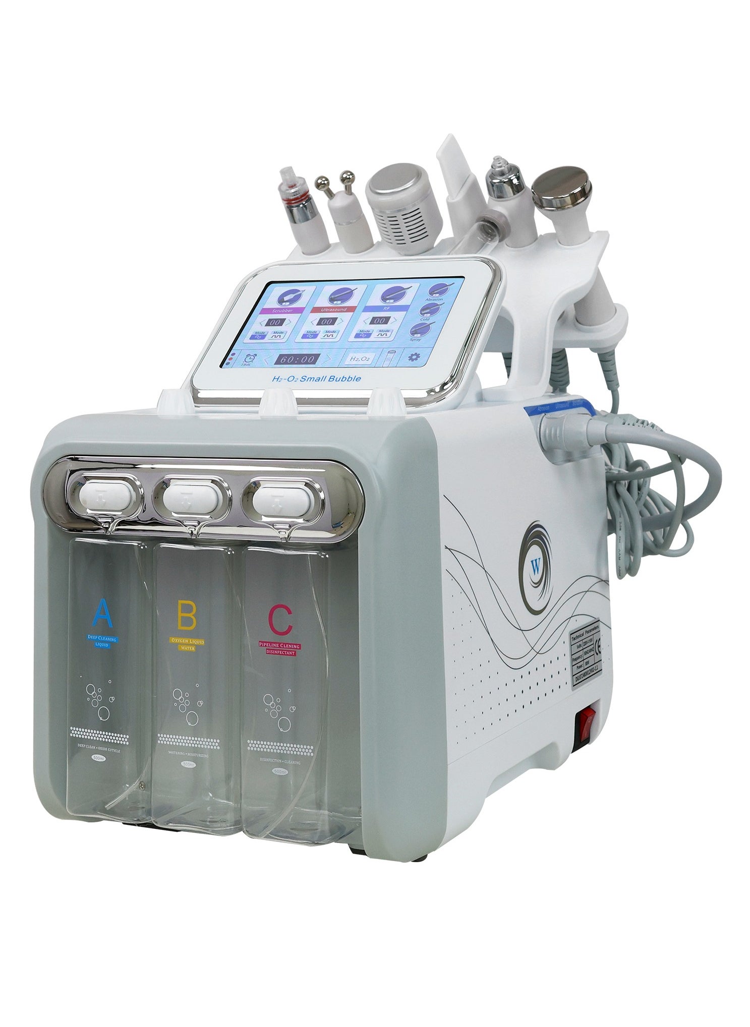 6 in 1 Hydrogen Oxygen Facial Machine Skin Clear Face Beauty Instrument 