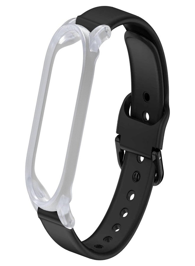 TUDIA Snap-On PC Case with [Extended Length] Adjustable Silicone Wristband for PLAUD NotePin AI Recorder [for Larger Wrists] Lightweight Comfort Wearable Strap (Black, Large) - Image 1
