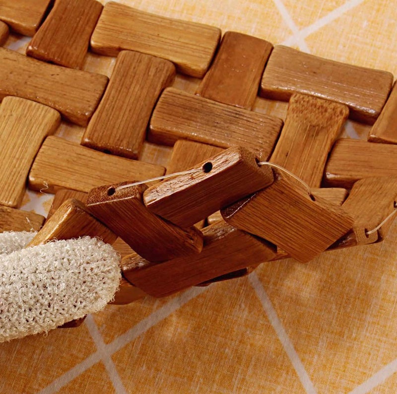 Kuber Industries Bamboo Wooden Coaster, Pan Pot Holder Heat Insulation Pad, Square 16 x 16 cm (Set of 6, Brown)-KUBMART2858 - Image 3